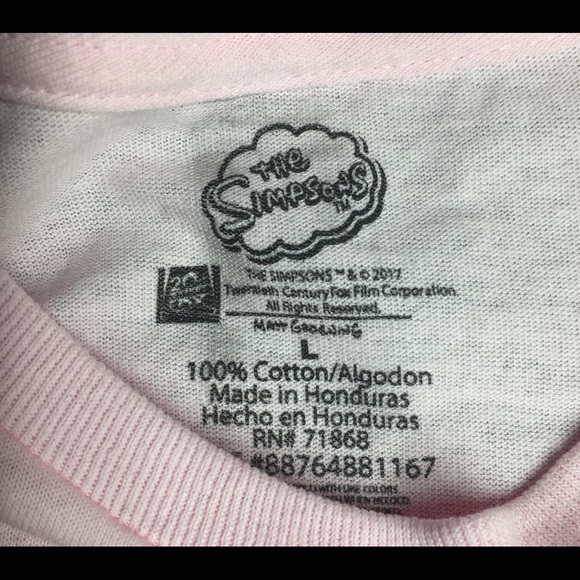 NWOT Simpson’s Krusty the clown pink tee shirt lrg - Picture 3 of 3